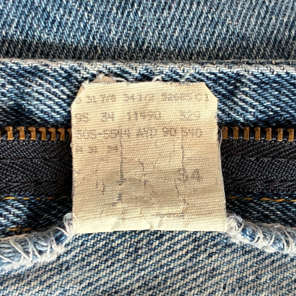 Vintage 90s Lee Women’s Jeans Size 14 Long High Rise Blue Denim USA Made - Picture 9 of 14